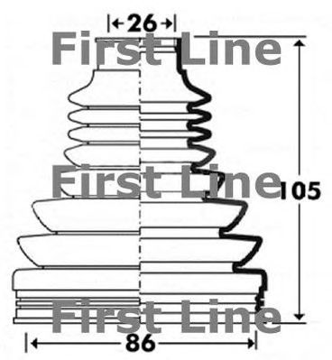 FIRST LINE fcb2912 -  Пыльник, приводной вал